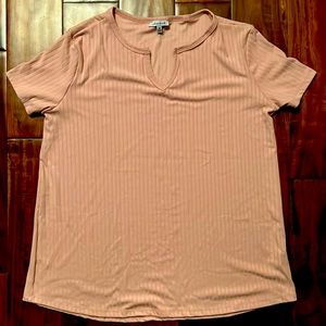 Ribbed pink top
